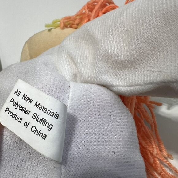 Sunny Toys 16” Orange Yarn Hair Girl White Top Glove Puppet Full Body Vintage - Picture 8 of 11